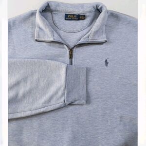 Polo Ralph Lauren Sweater Men’s XXL Blue 1/4 Zip Pony Preppy